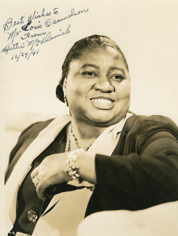 Autographed Portrait of Hattie McDaniel